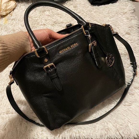 Michael Kors Ciara Pebbled Leather Satchel - Picture 2 of 11